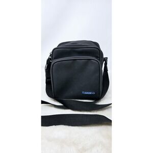 Ambico Camera Bag 7"x7" Black 2 Pocket with Zipper &‎ Shoulder Strap Vintage